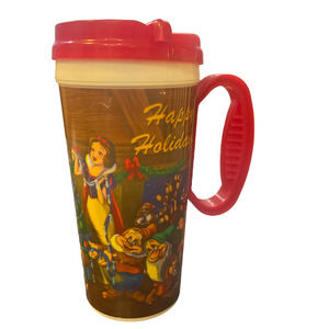 Disney Snow White Happy Holidays  Disney  Vintage travel cup mug